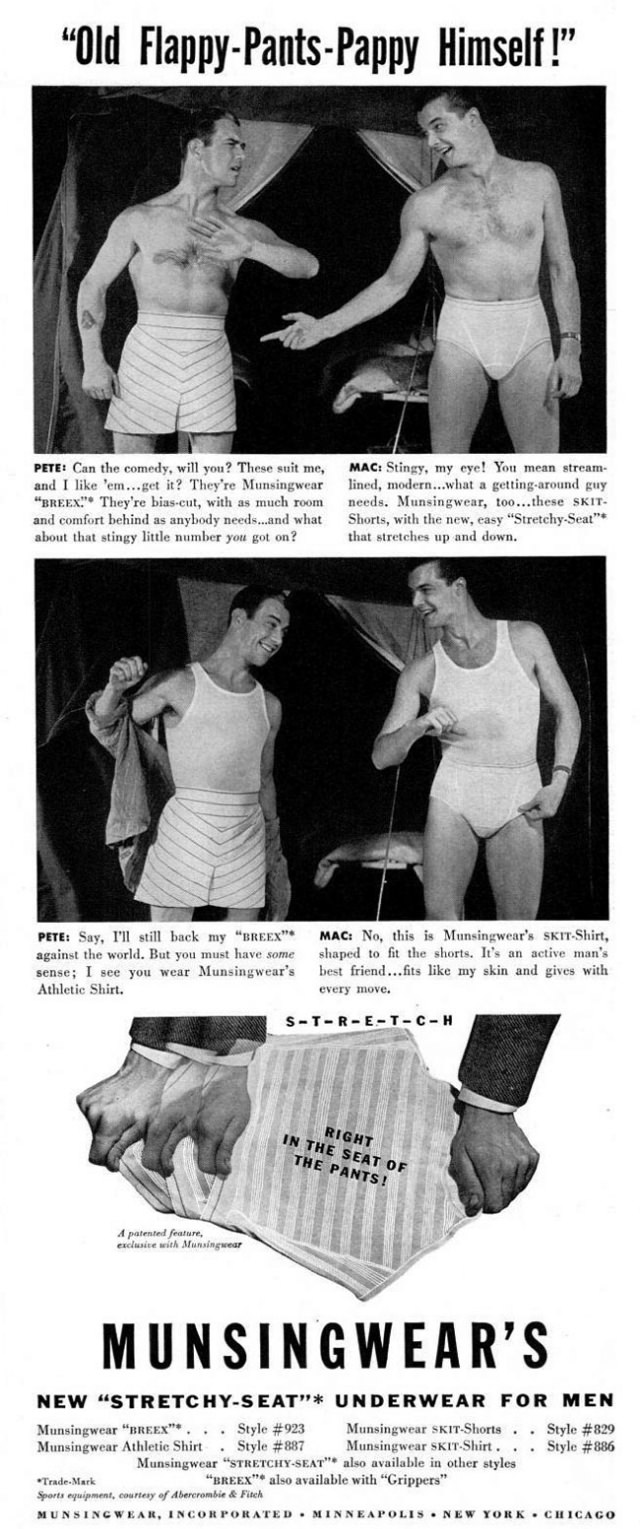 A Chuckle from the Past: Munsingwear’s Men’s Underwear Ads from the 1940s Vintage Ads