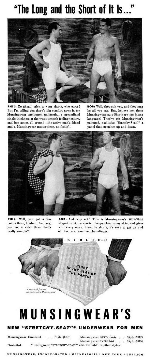 A Chuckle from the Past: Munsingwear’s Men’s Underwear Ads from the 1940s Vintage Ads