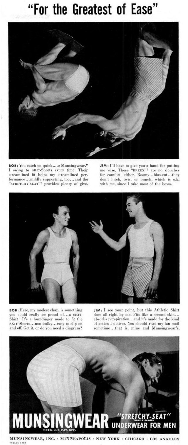 A Chuckle from the Past: Munsingwear’s Men’s Underwear Ads from the 1940s Vintage Ads