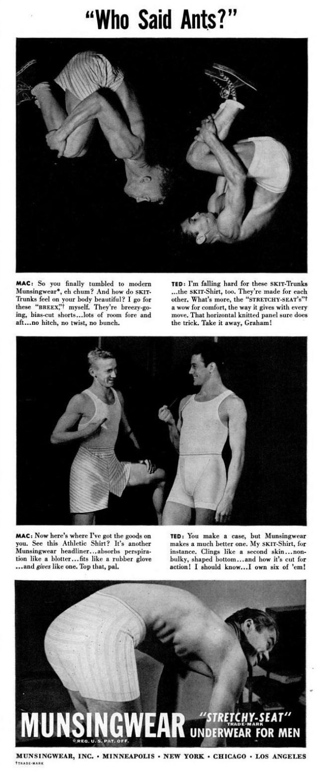 A Chuckle from the Past: Munsingwear’s Men’s Underwear Ads from the 1940s Vintage Ads