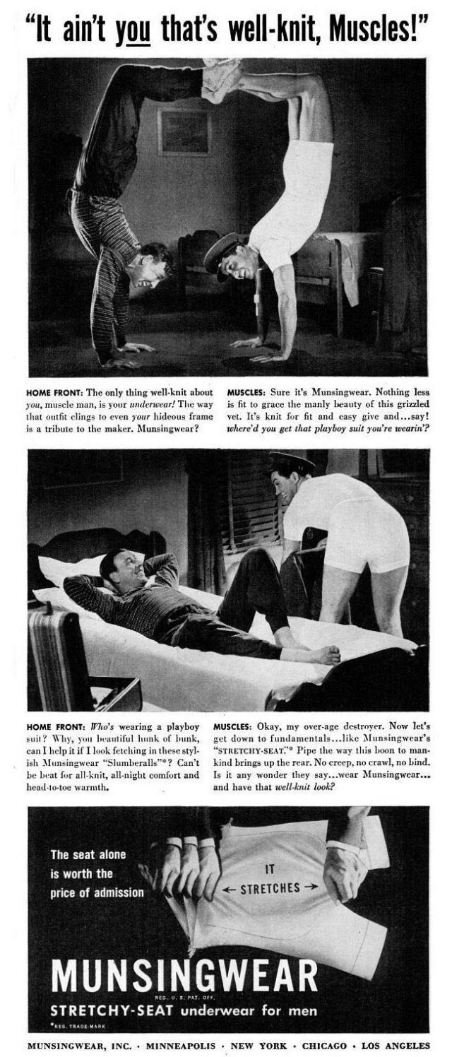 A Chuckle from the Past: Munsingwear’s Men’s Underwear Ads from the 1940s Vintage Ads
