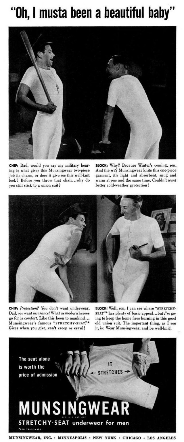 A Chuckle from the Past: Munsingwear’s Men’s Underwear Ads from the 1940s Vintage Ads