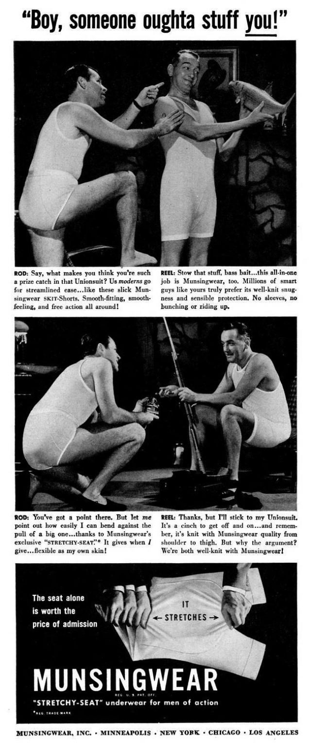 A Chuckle from the Past: Munsingwear’s Men’s Underwear Ads from the 1940s Vintage Ads