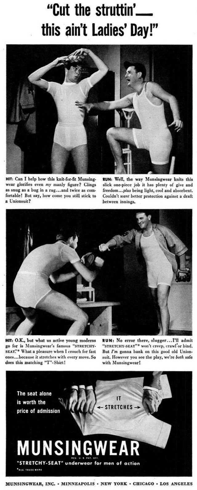 A Chuckle from the Past: Munsingwear’s Men’s Underwear Ads from the 1940s Vintage Ads