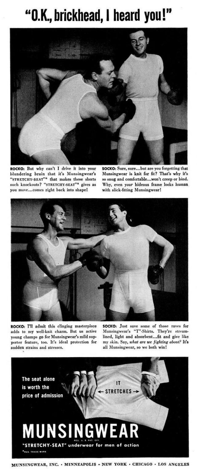 A Chuckle from the Past: Munsingwear’s Men’s Underwear Ads from the 1940s Vintage Ads
