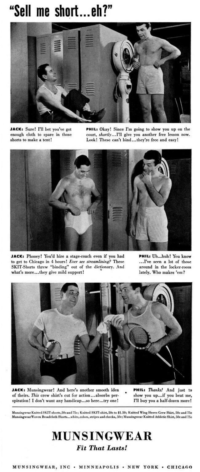 A Chuckle from the Past: Munsingwear’s Men’s Underwear Ads from the 1940s Vintage Ads