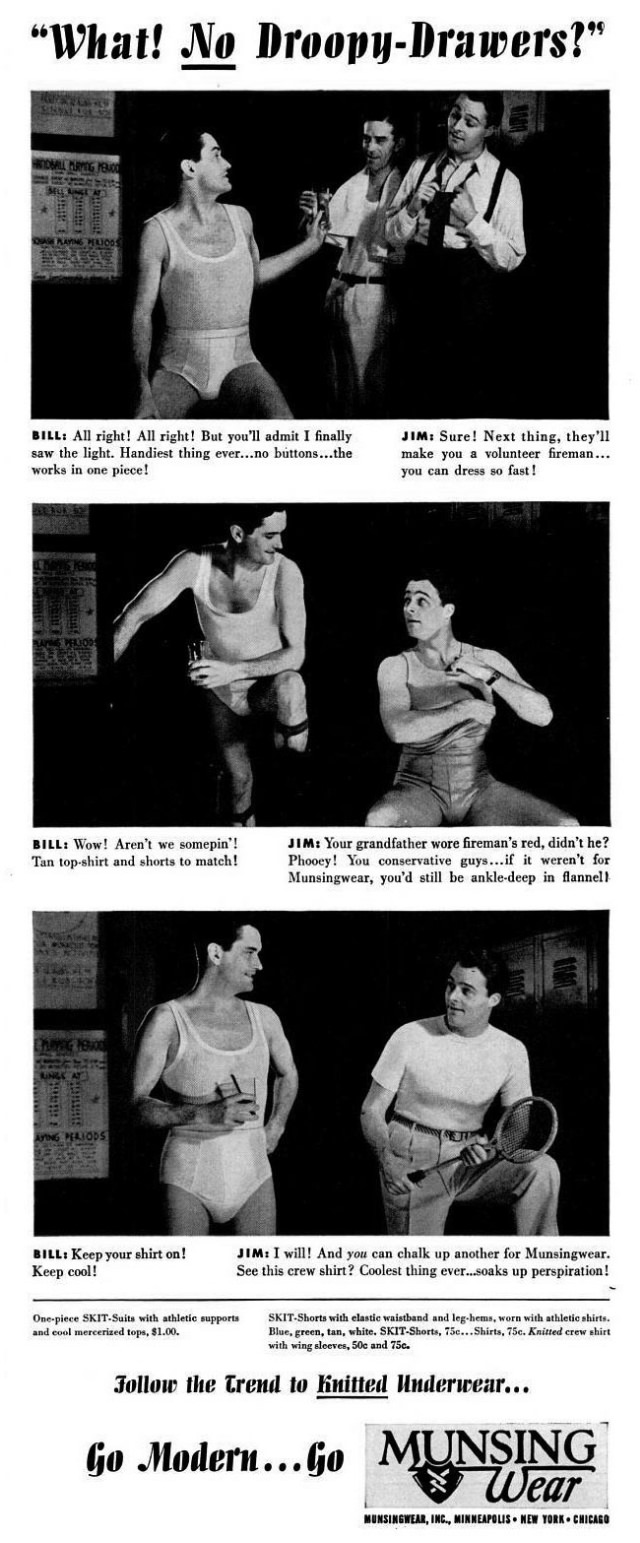 A Chuckle from the Past: Munsingwear’s Men’s Underwear Ads from the 1940s Vintage Ads
