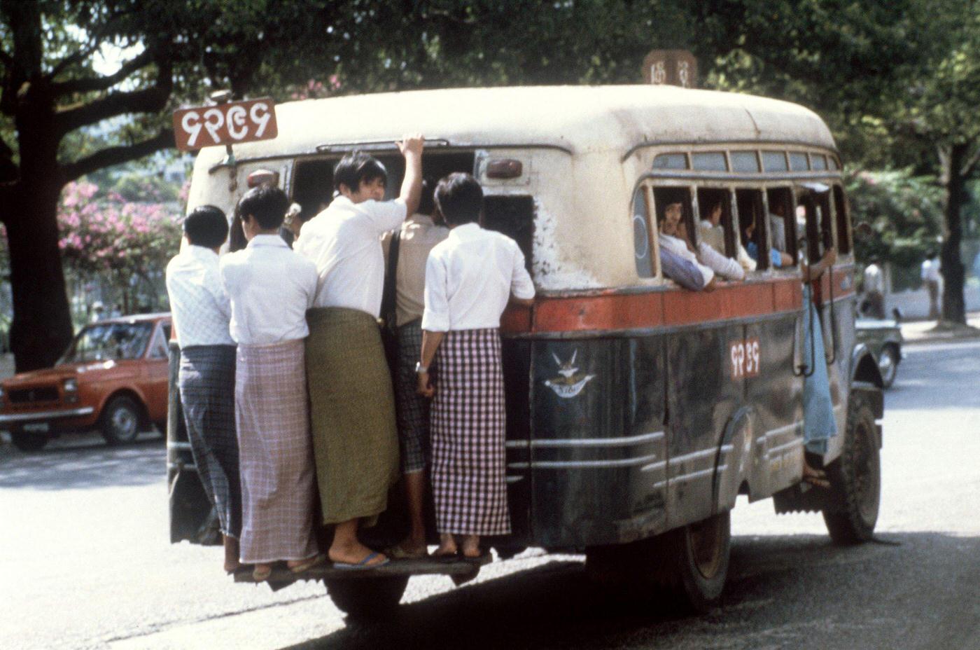 #33 Burmese People in the Streets of Rangoon, 1983