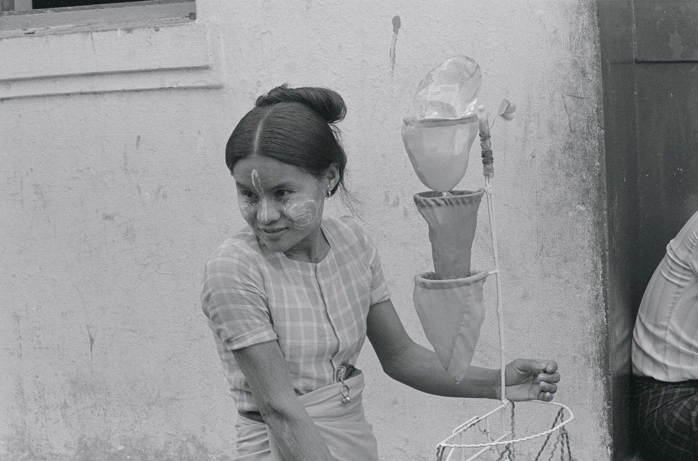 #39 Young Woman Selling Water as a Luxury for People in the Streets of Rangoon, Burma