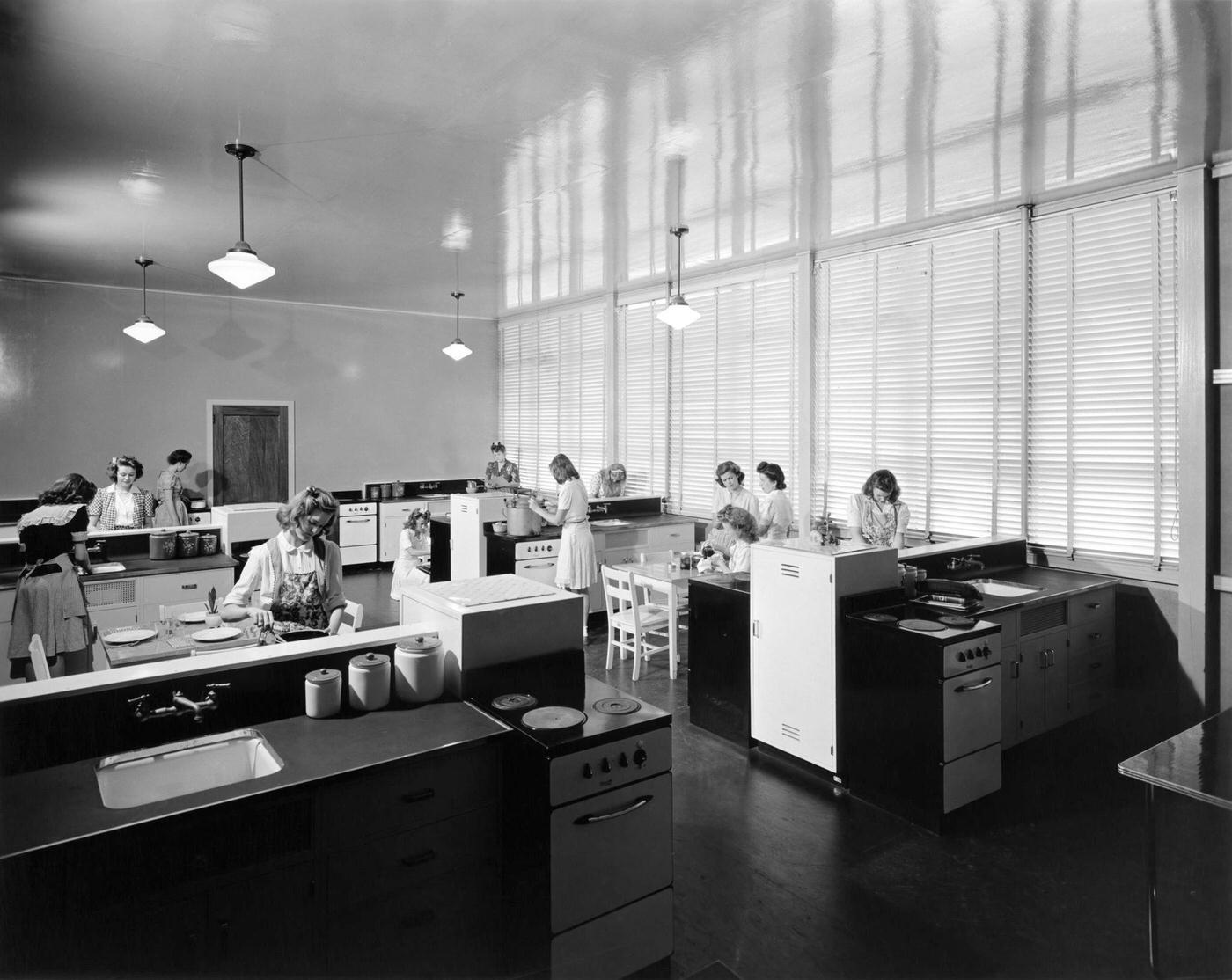 #33 Home Economics Class at Oak Ridge High School, Tennessee, 1944.