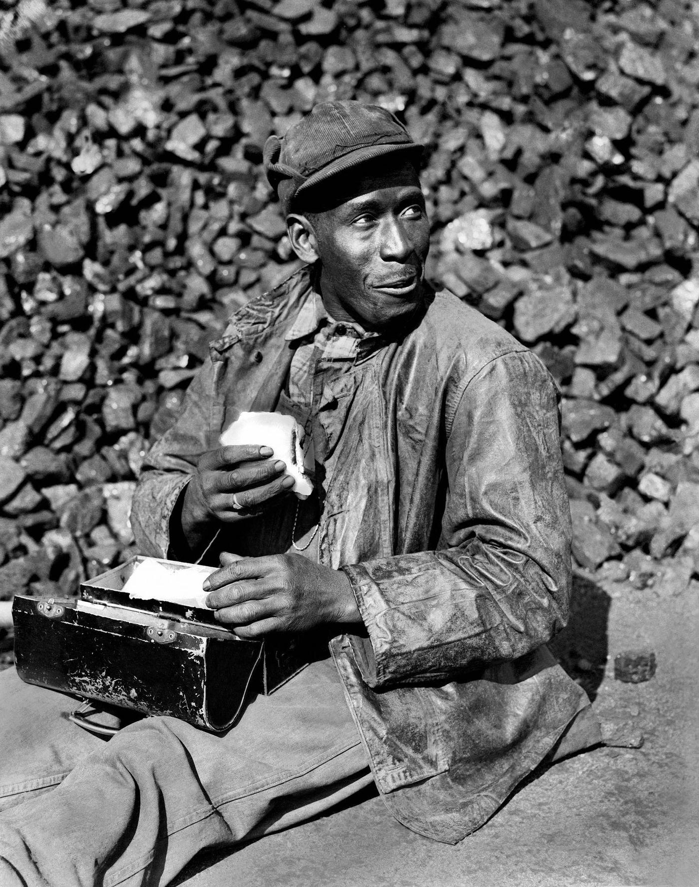 #57 Coal Worker at Coal Yard, Oak Ridge, Tennessee, 1945.