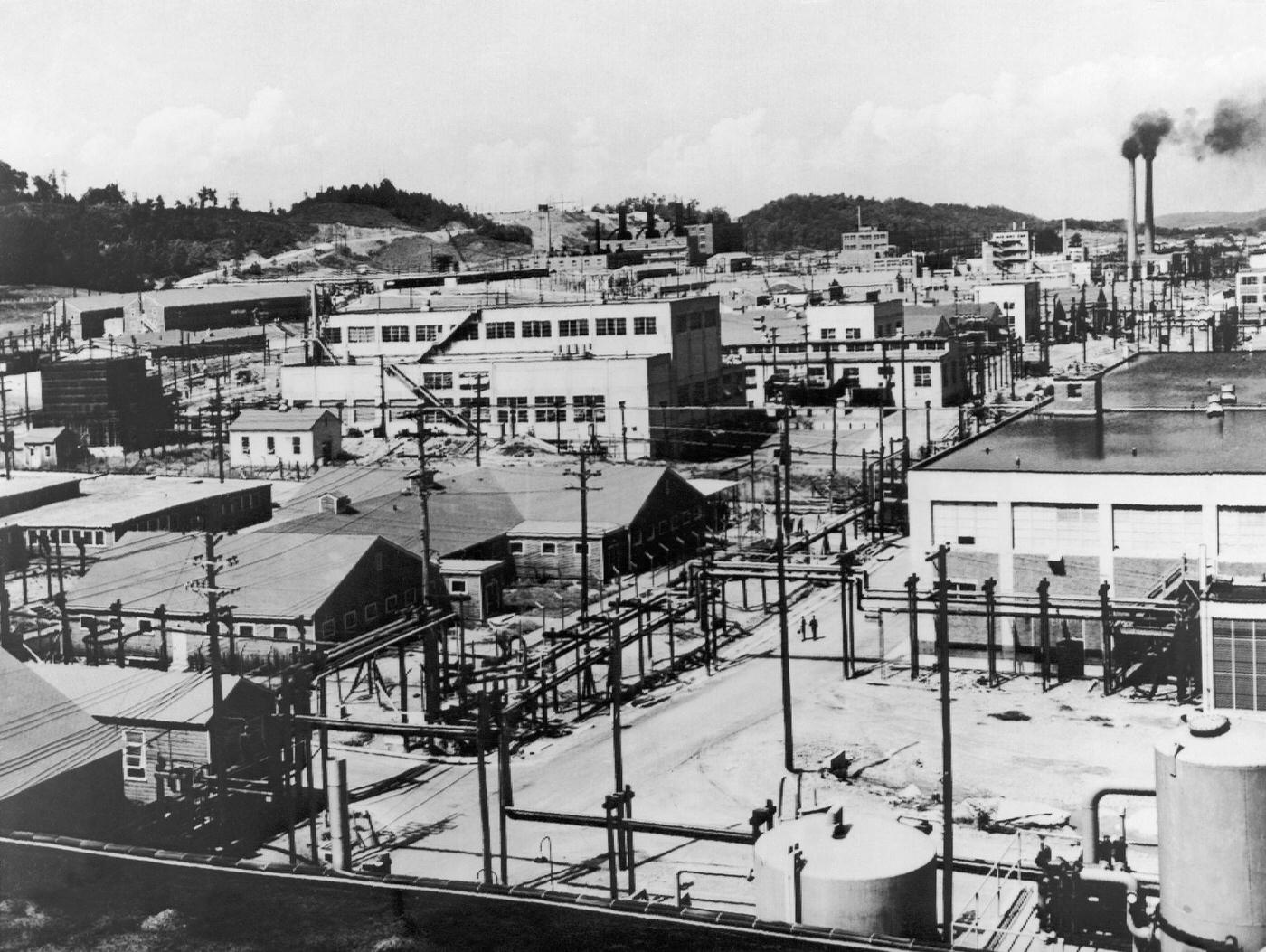 #61 The Atomic Bomb Production Plant in Oak Ridge, 1945.