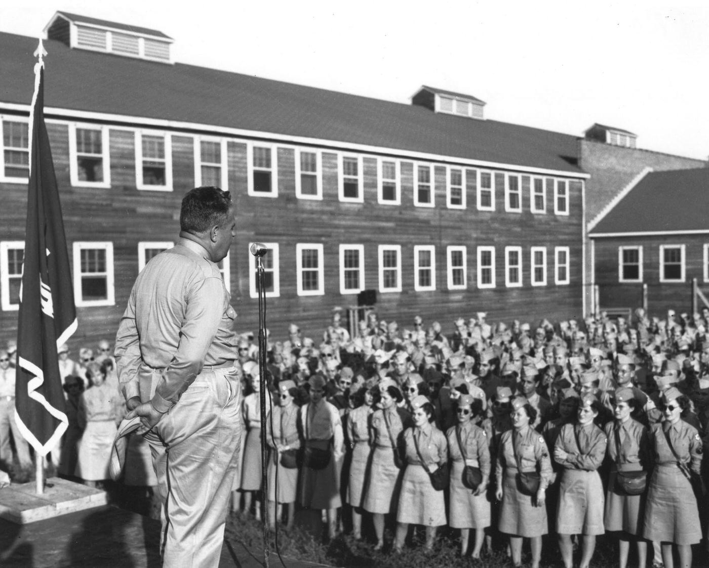 #63 Gen. Groves Speaks to Oak Ridge Personnel, Tennessee, 1945.