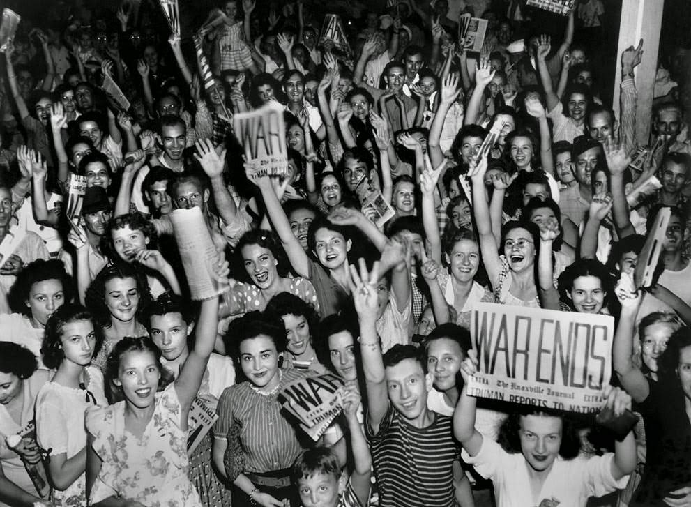 #17 V-J day celebration in Jackson Square, Oak Ridge, August 1945