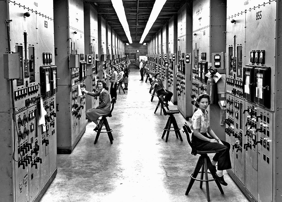 #6 Calutron operators at Y-12 plant during WWII, 1940s
