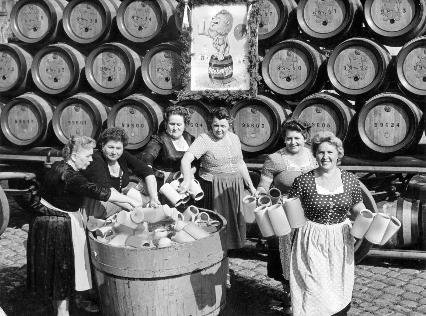 #29 Preparations for Oktoberfest in Munich, 1964.