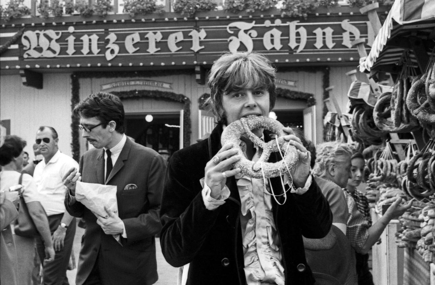 #47 British singer Neil Christian at Munich Oktoberfest. 1960s.