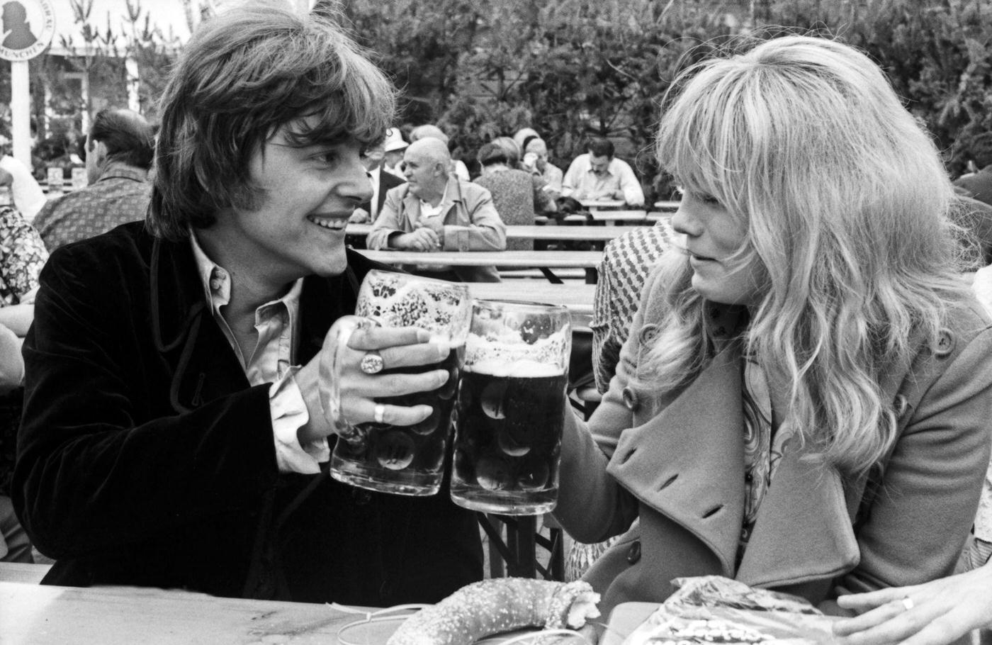 #48 British singer Neil Christian at Munich Oktoberfest. 1960s.
