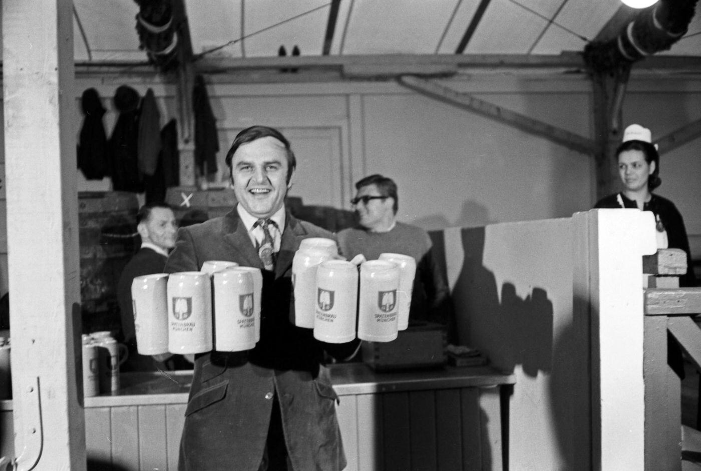 #58 Band leader Jochen Brauer at Munich Oktoberfest. 1960s.