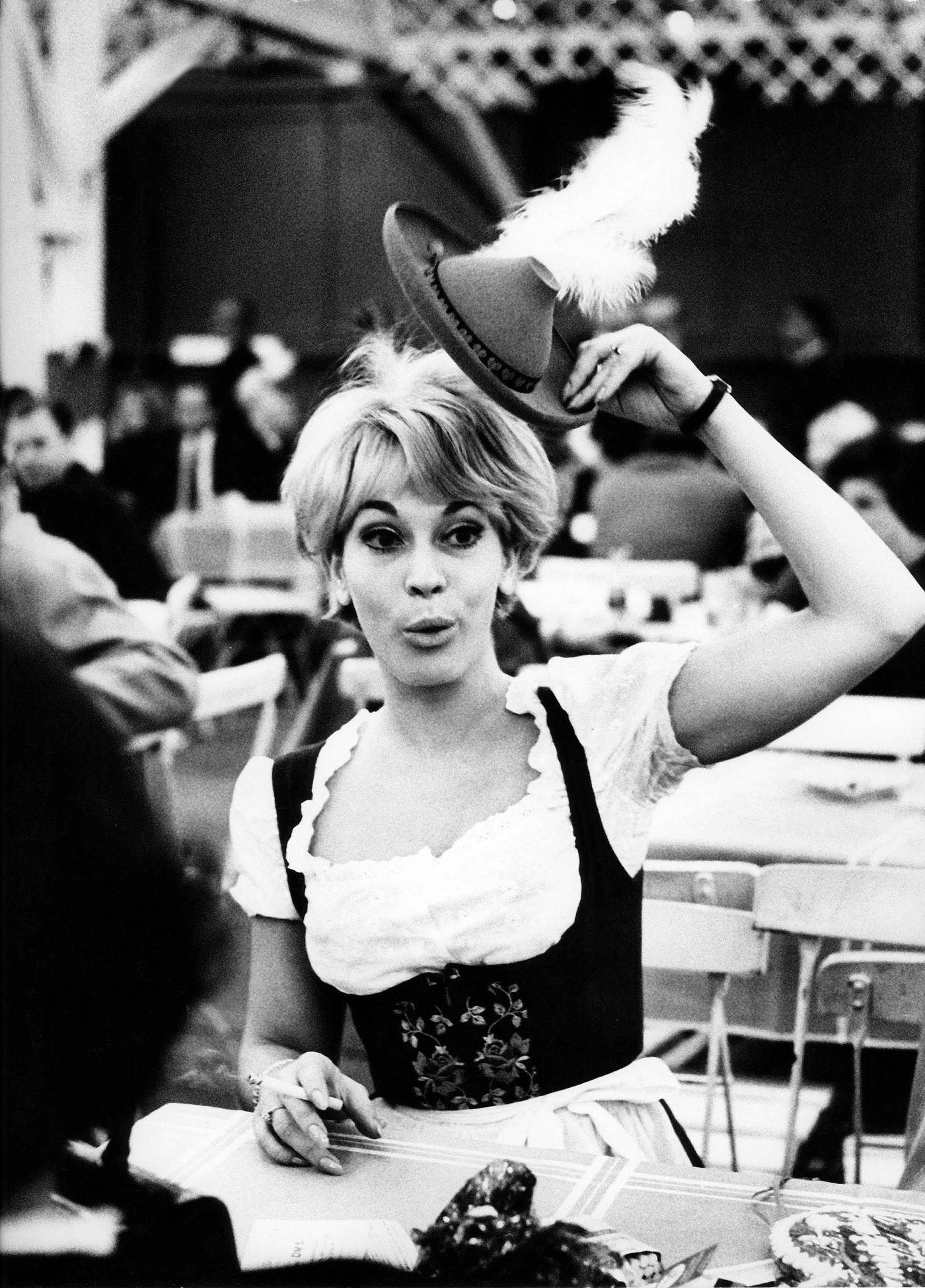 #62 Frolic woman in a beer tent, 1968.