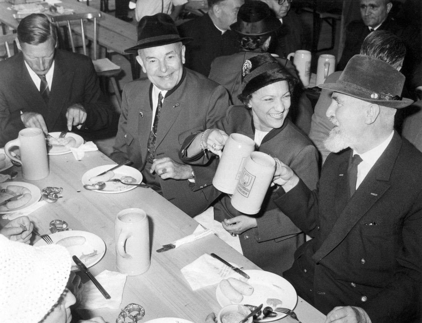 #7 Bavarian Prime Minister and others at Oktoberfest Munich, 1961.