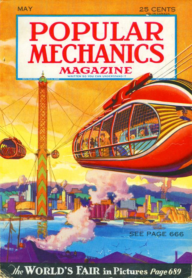 #12 Popular Mechanics magazine cover, May 1933