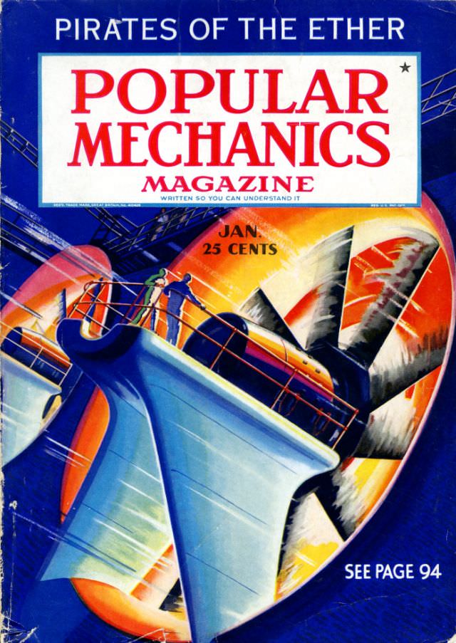 #17 Popular Mechanics magazine cover, January 1936