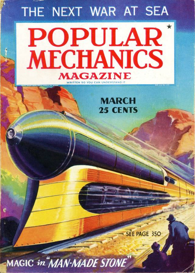 #18 Popular Mechanics magazine cover, March 1936