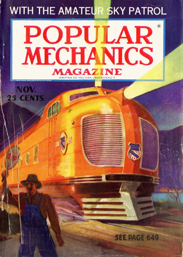 #19 Popular Mechanics magazine cover, November 1936