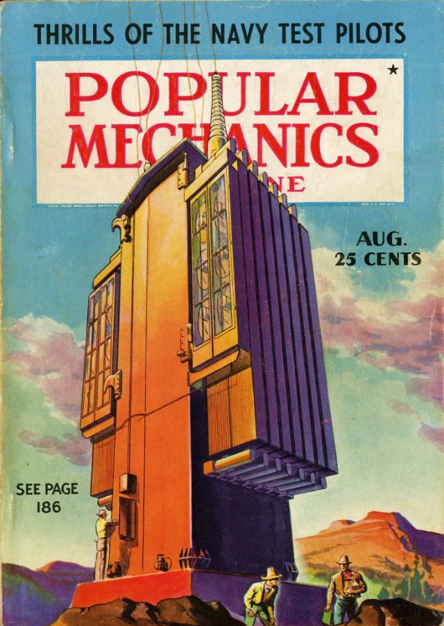#20 Popular Mechanics magazine cover, August 1937