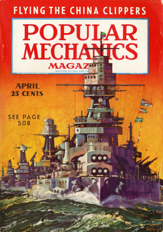 #21 Popular Mechanics magazine cover, April 1938