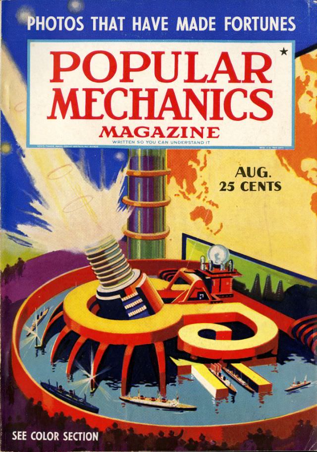 #22 Popular Mechanics magazine cover, August 1938
