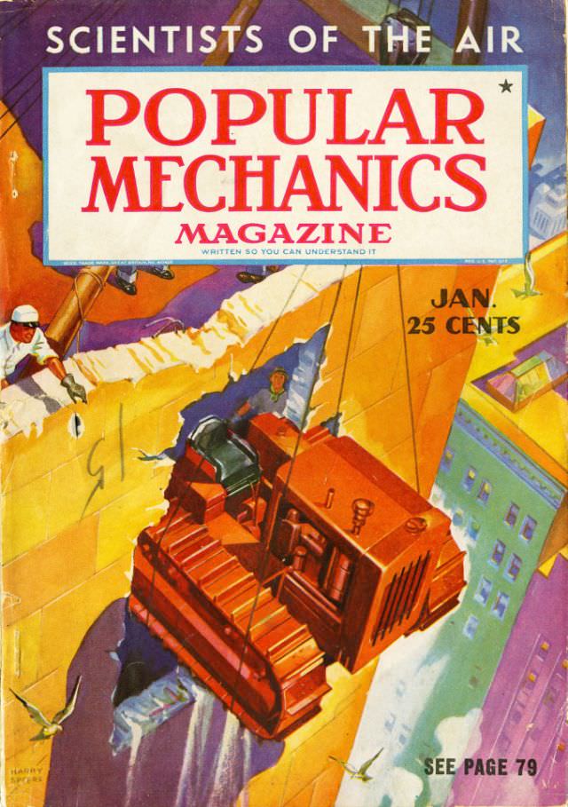#23 Popular Mechanics magazine cover, January 1938