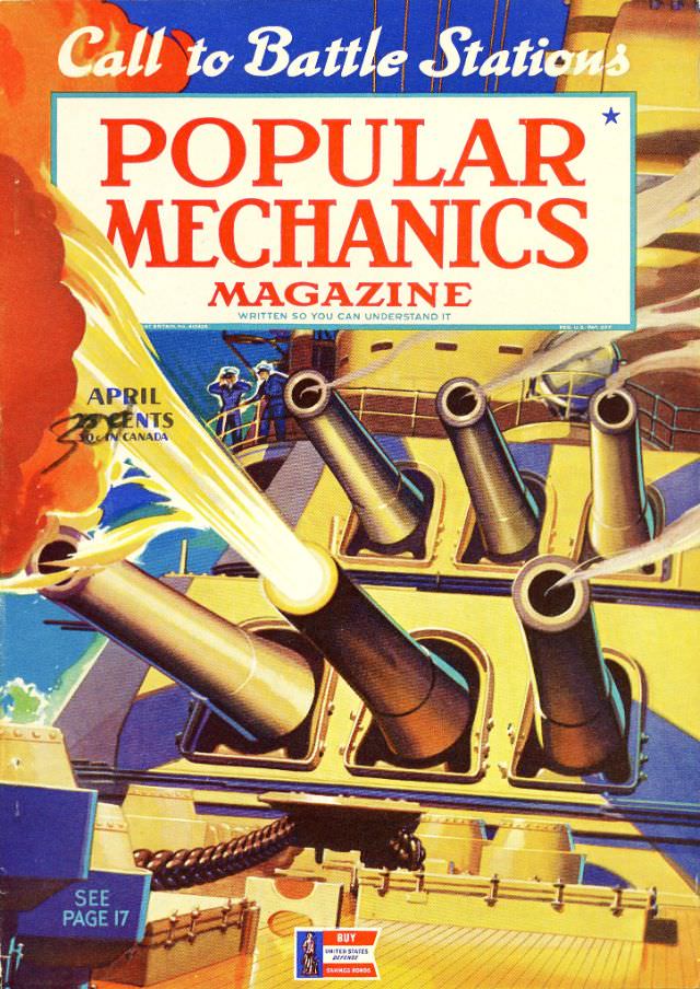 #34 Popular Mechanics magazine cover, April 1942
