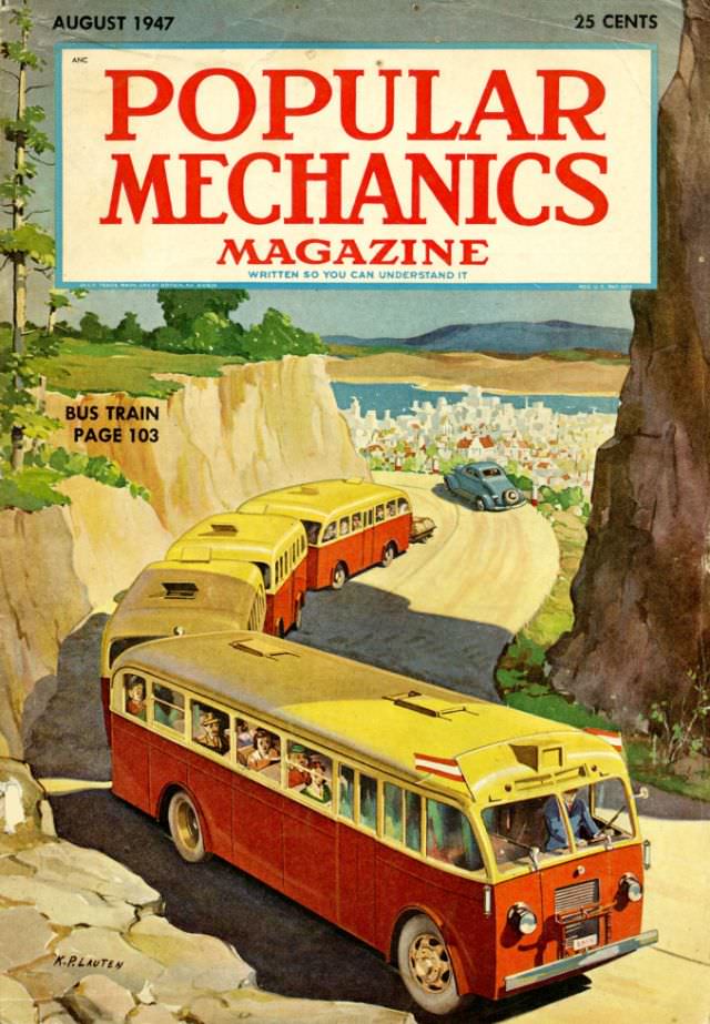 #37 Popular Mechanics magazine cover, August 1947