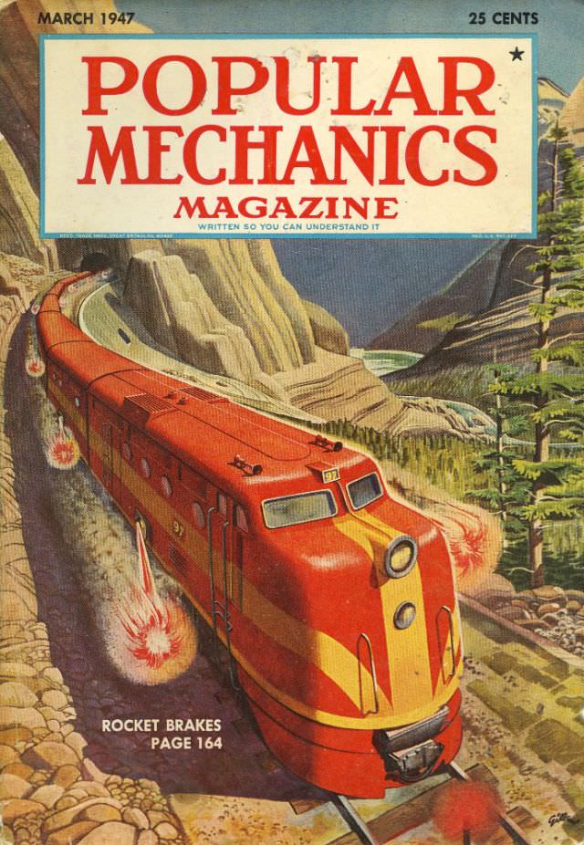#40 Popular Mechanics magazine cover, March 1947