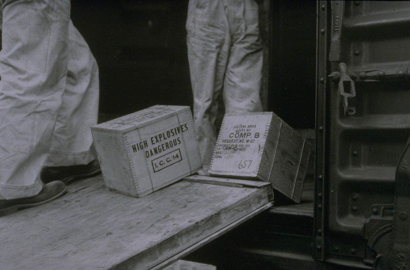 #23 Men Unloading Explosives at Trinity Site, New Mexico