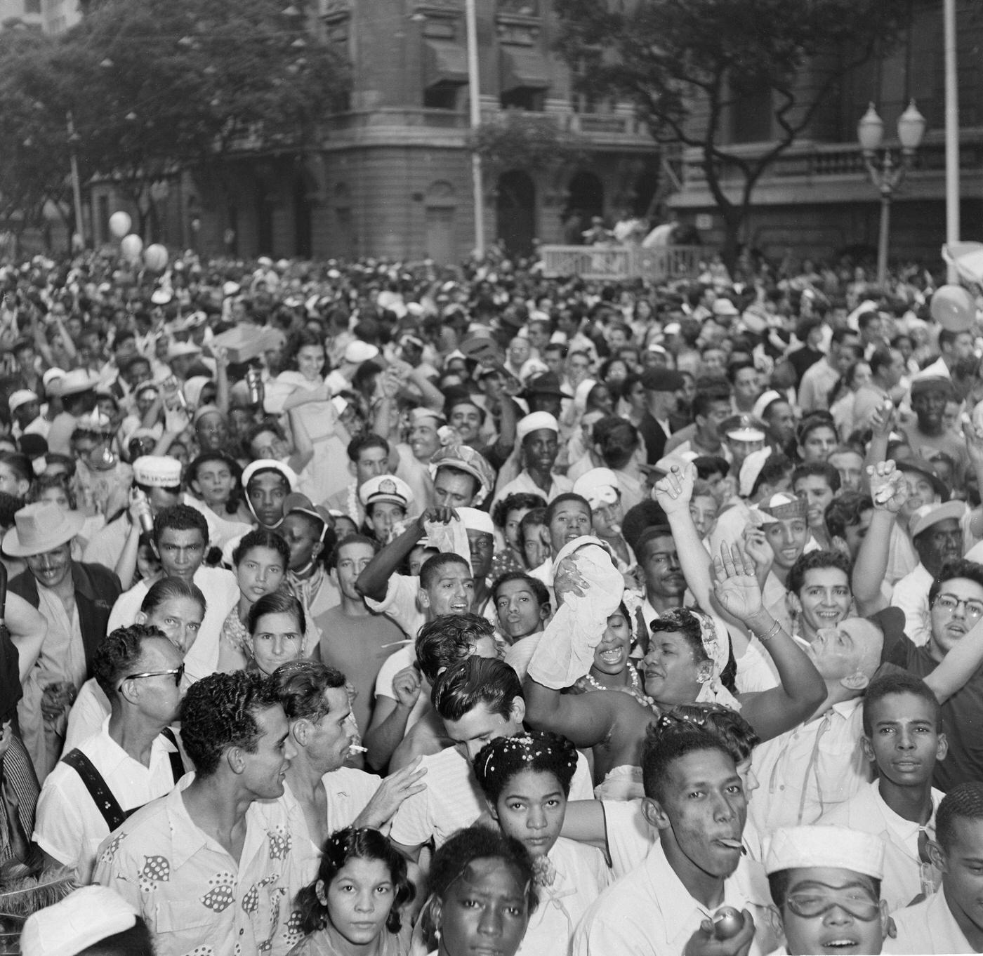 #29 Gathering on Street, Carnival in Rio 1953