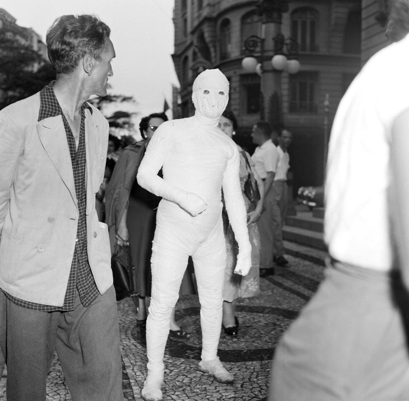 #31 Poser in Costume on Street, Rio Carnival 1953