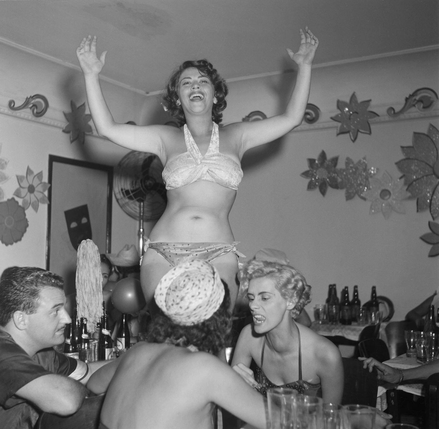 #51 Costume Partygoers, Rio Carnival 1953