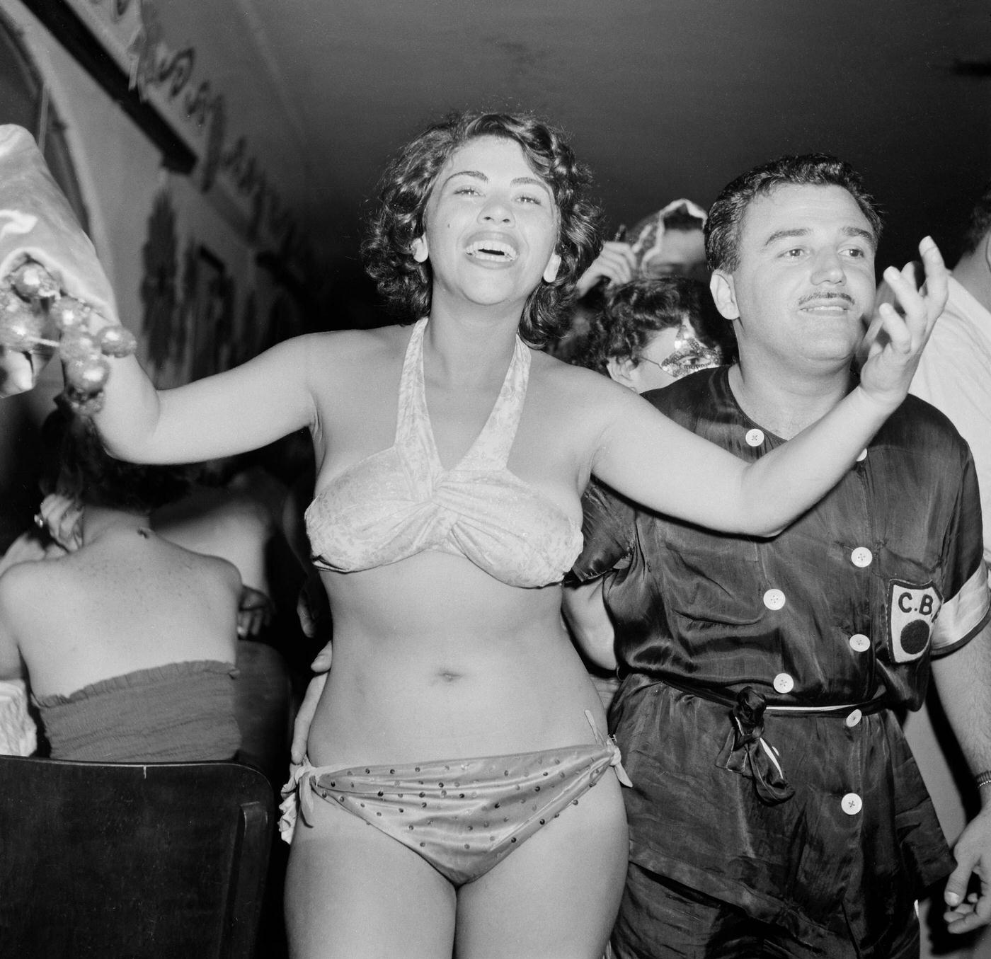 #54 Costumed Partygoers, Carnival in Rio 1953