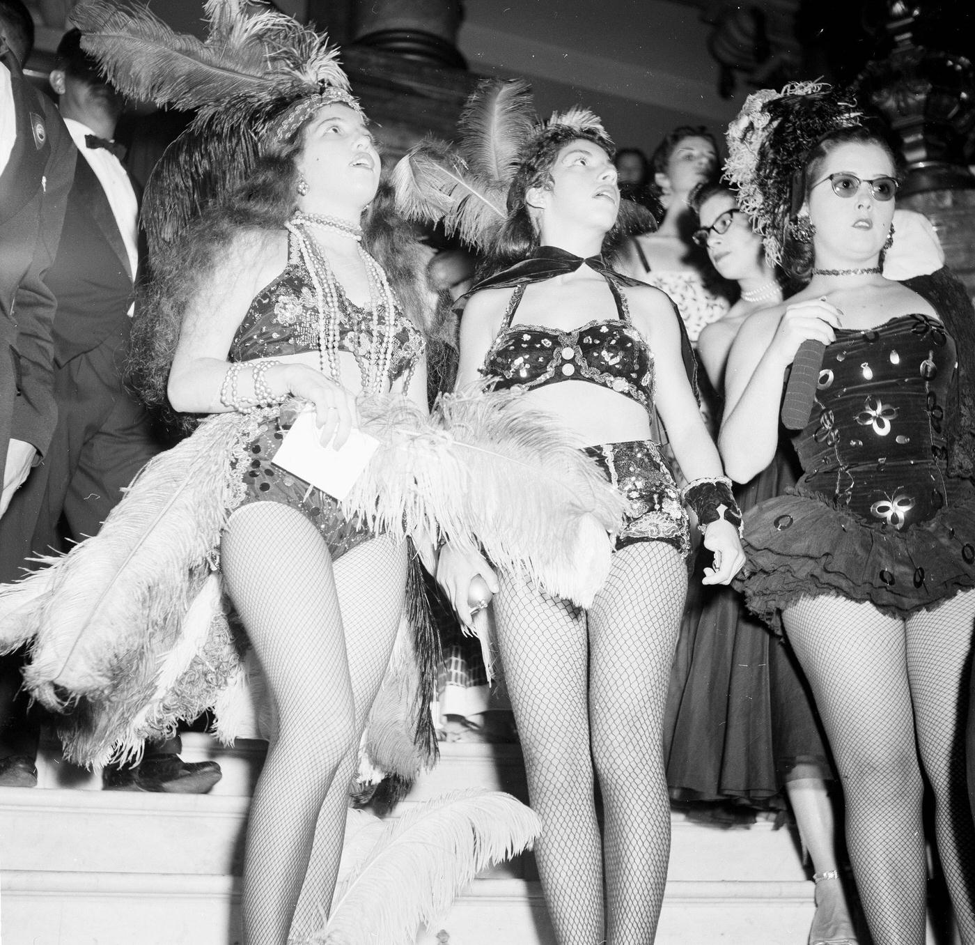 #57 Costumed Partygoers Dancing, Rio Carnival 1953