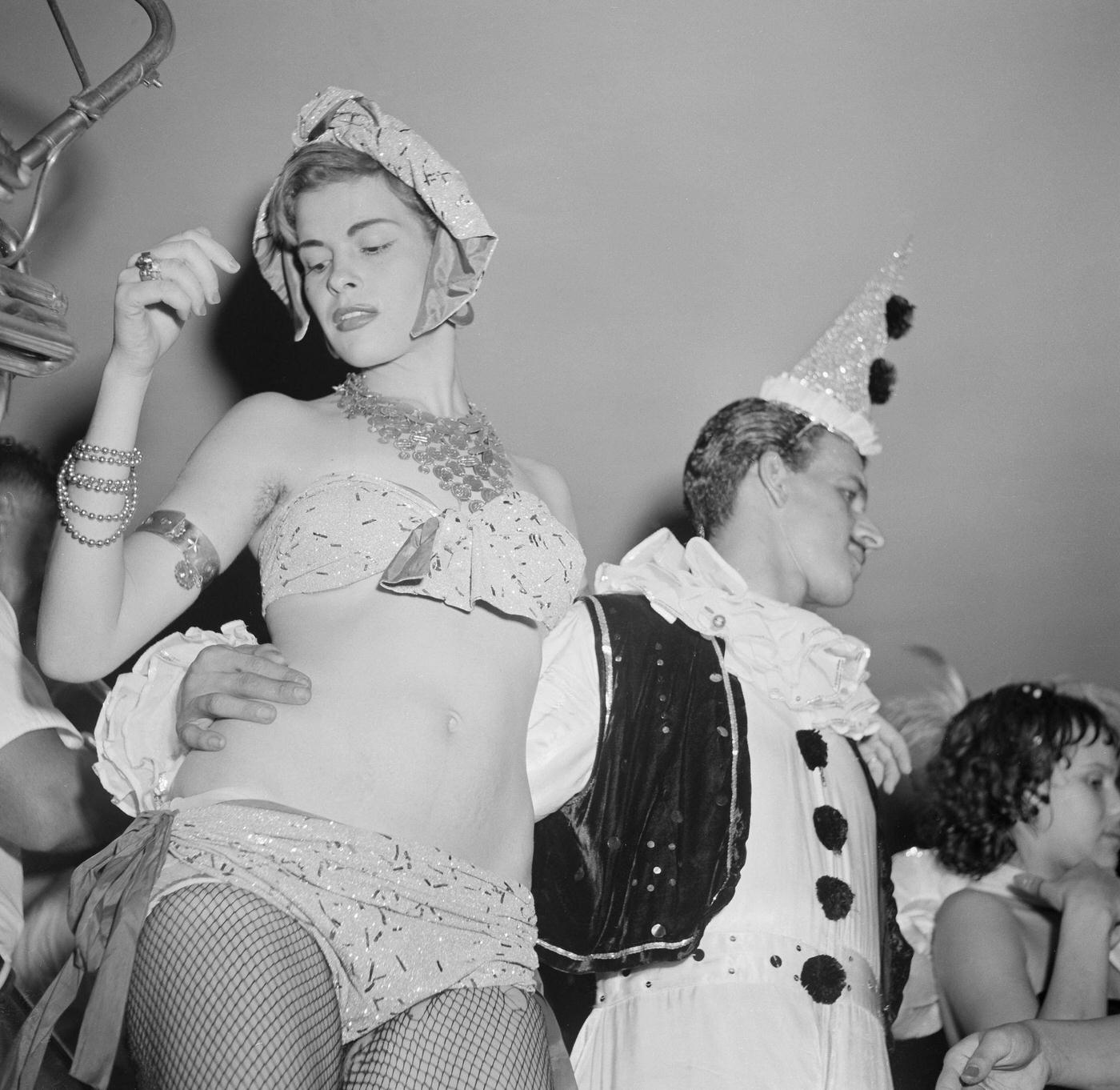 #75 Costumed Partygoers Dancing, Carnival in Rio