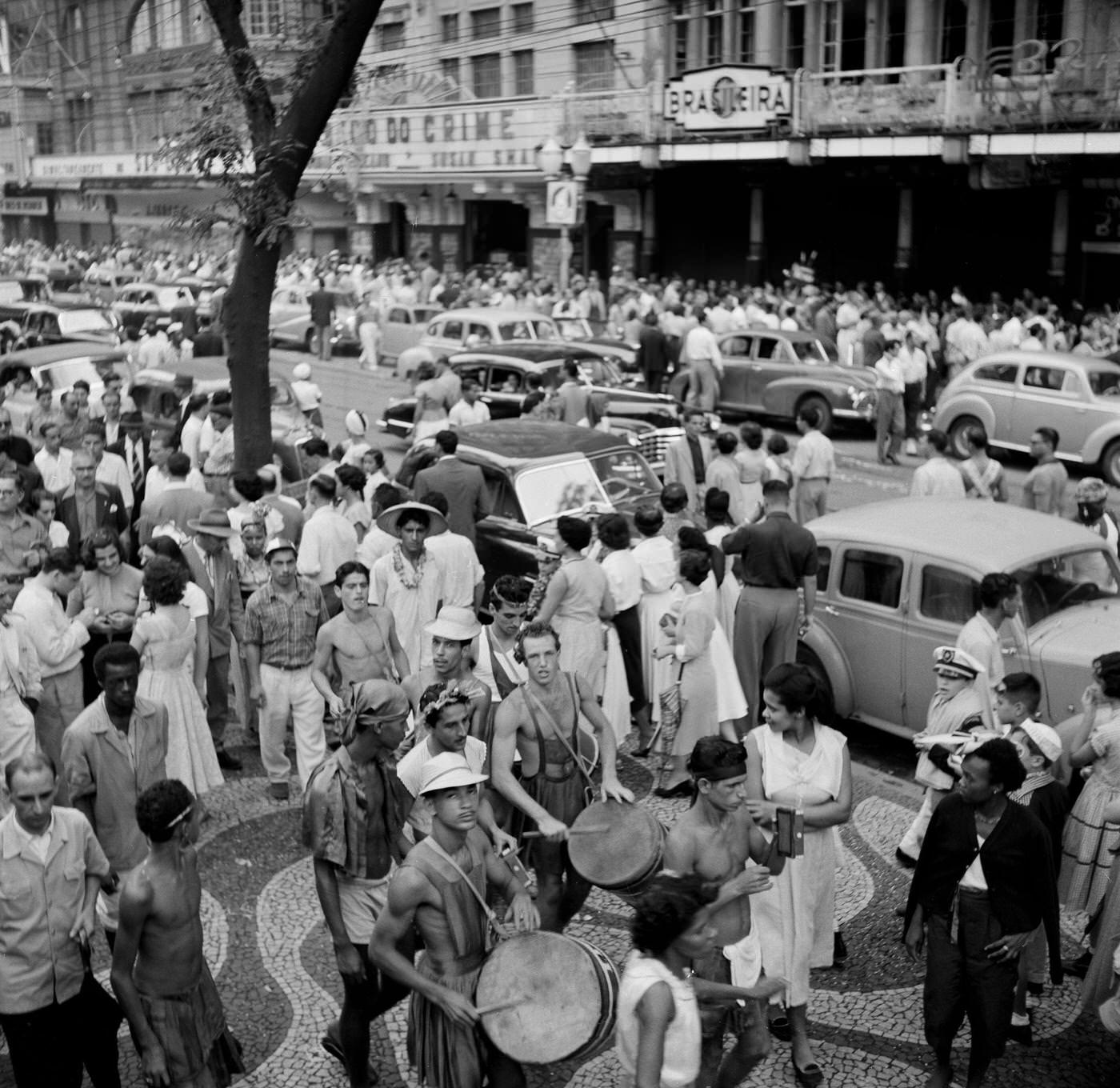 #9 Parade Revelers Walking, Carnival in Rio 1953
