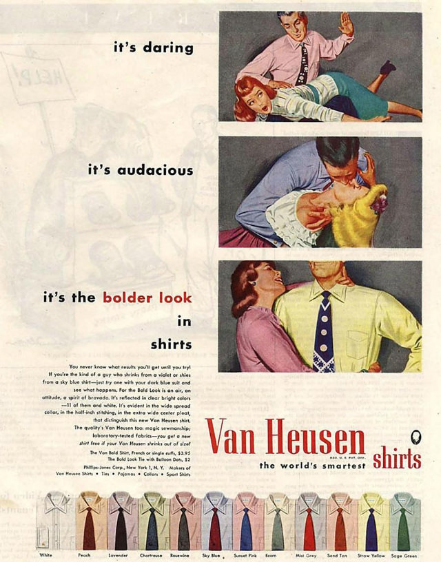 Journey Back in Time: The Unbelievable Van Heusen Shirt Ads of Yesteryears Vintage Ads