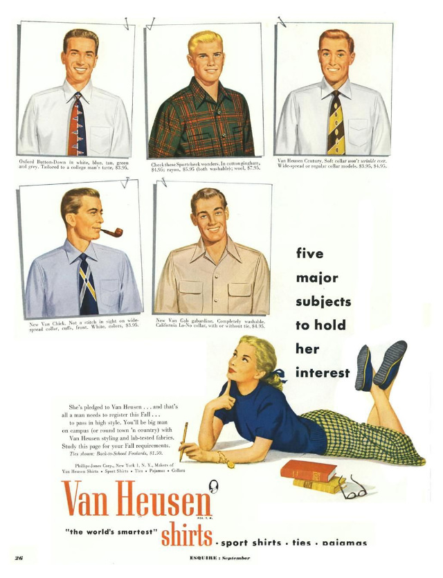 Journey Back in Time: The Unbelievable Van Heusen Shirt Ads of Yesteryears Vintage Ads