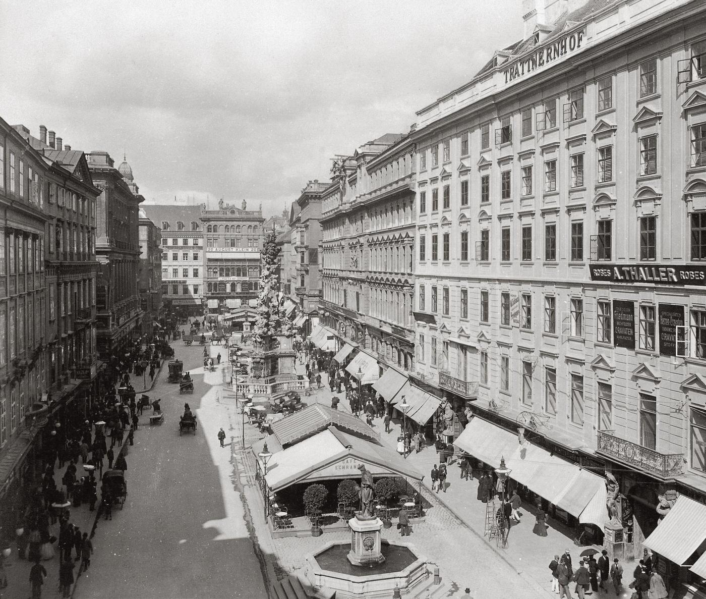 #26 The Wiener Graben and the Pestsaeule (Black Death column), 1904