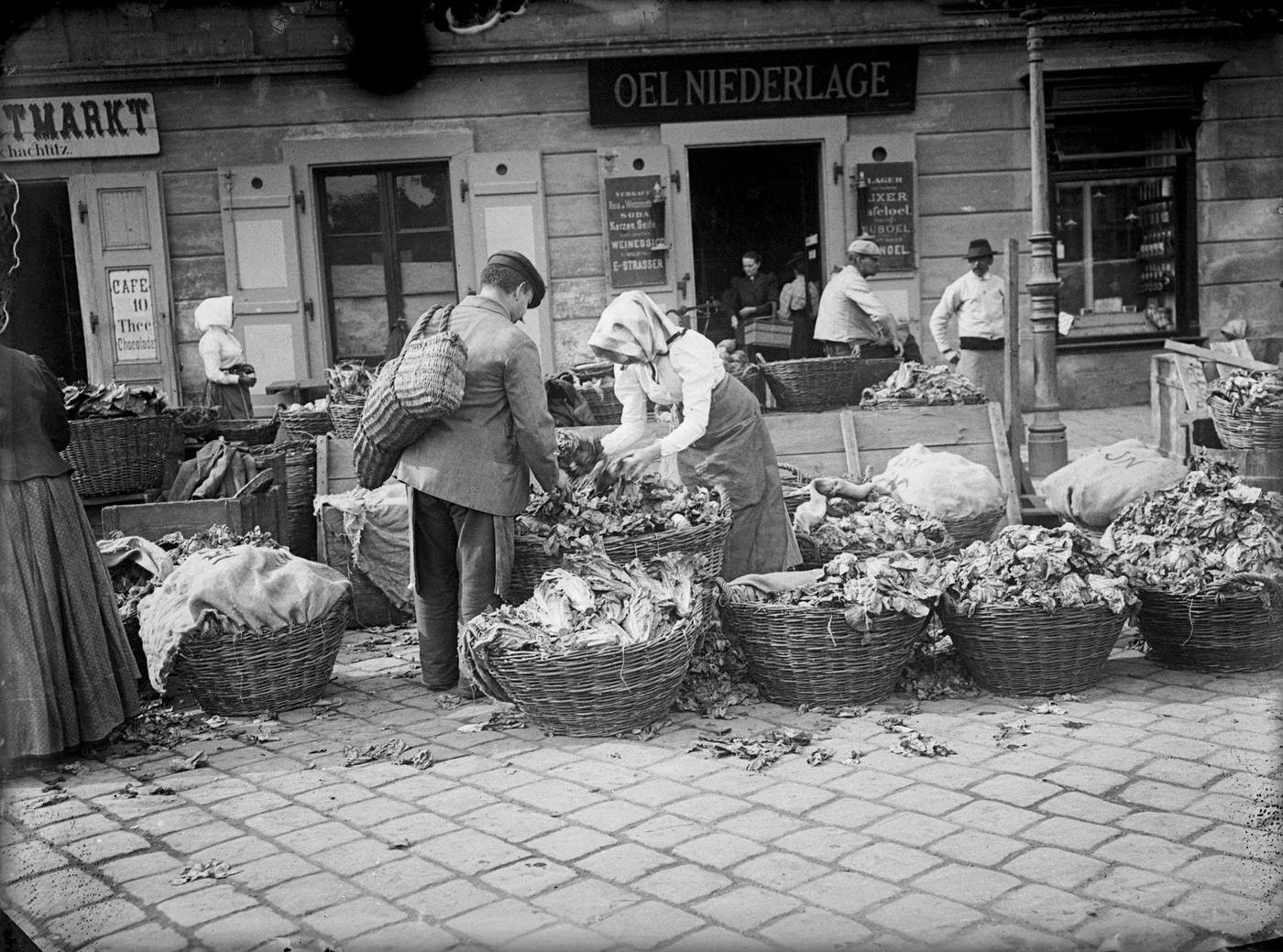#63 A greengrocer in Vienna, Around 1900