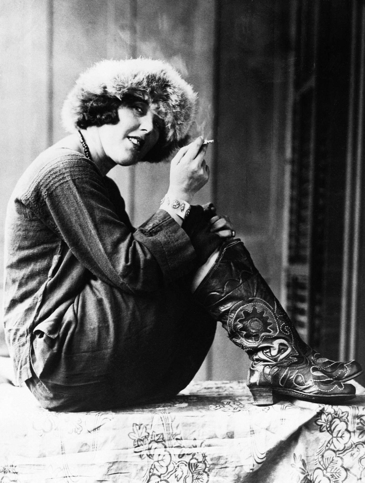 #66 The American writer Louise Bryant in Russian costume, 1936