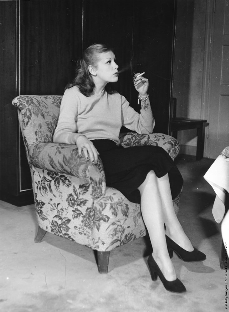 #3 German actress Hildegard Knef in Munich, 1951.